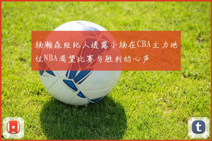 杨瀚森经纪人透露小杨在CBA主力地位NBA渴望比赛与胜利的心声